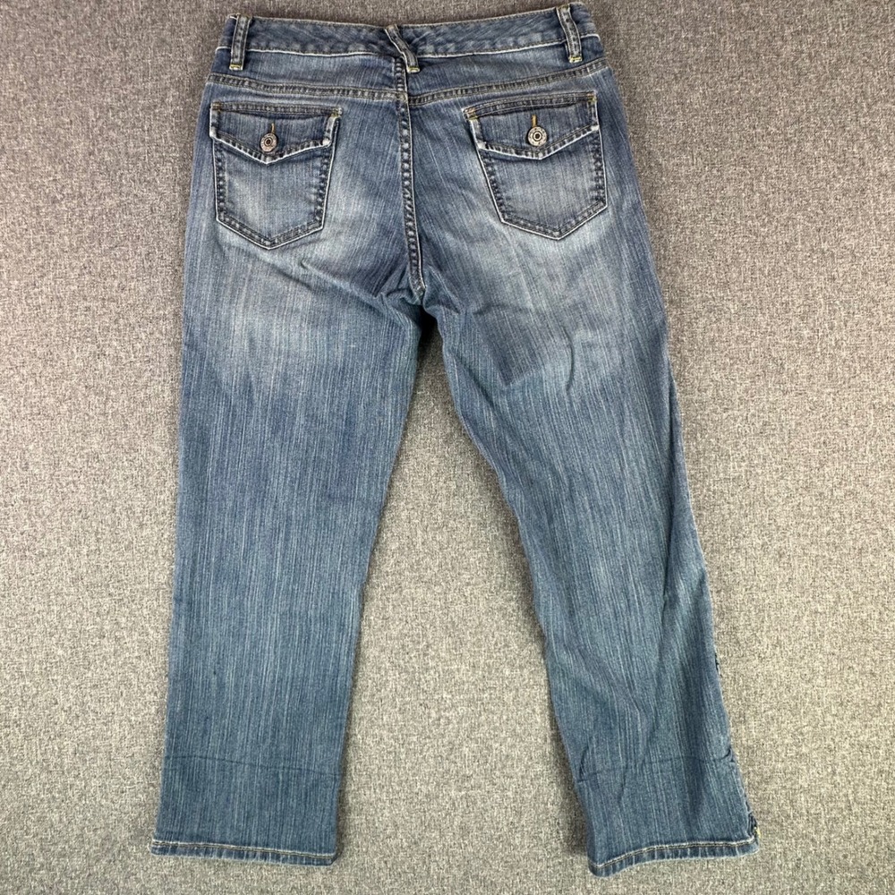 Banana Republic Jeans Women 6 Straight Blue Flap Pocket Stretch - Picture 2 of 9